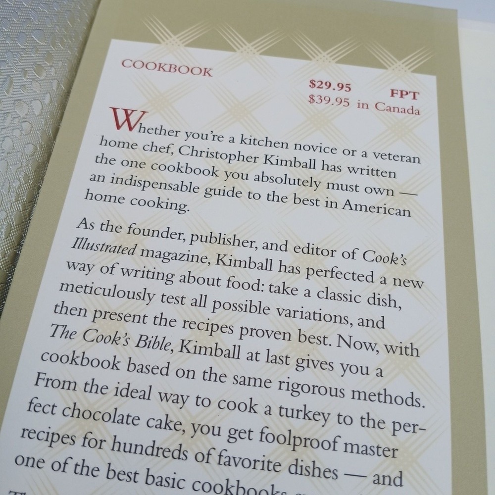 Cook's Bible The Best of American Home Cooking Christopher Kimball NOS - Picture 5 of 16